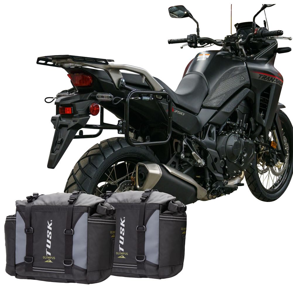 Amazon.com: Tusk Pannier Racks with Olympus Pannier Bags Black